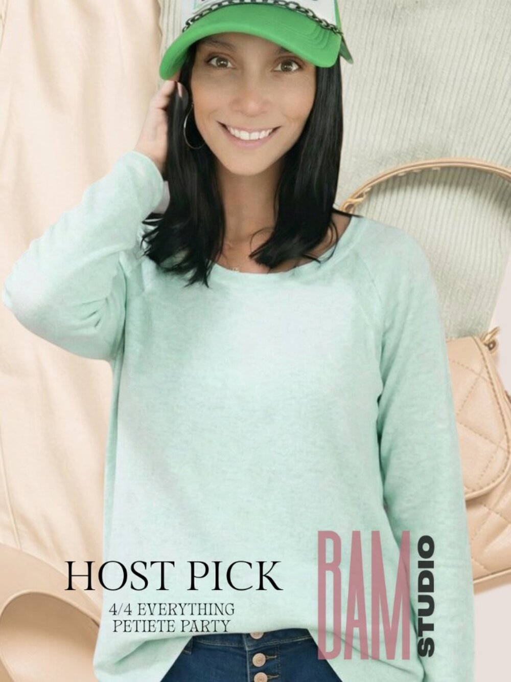 Talbots Petite Mint‎ Green Tunic Top SP | Hi Low Hem | Soft Minimalist Classic